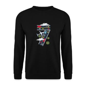 Sept ans Plane Car Lover Lover Boys 7ème anniversaire - Sweat-shirt Unisexe - noir - Devant - Alina (178cm) & Michal (187cm)