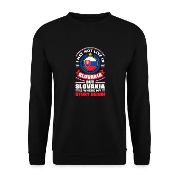 Slovak Slovakia Slovak Flag Quote - Unisex Sweatshirt - black - Front - Alina (178cm) & Michal (187cm)