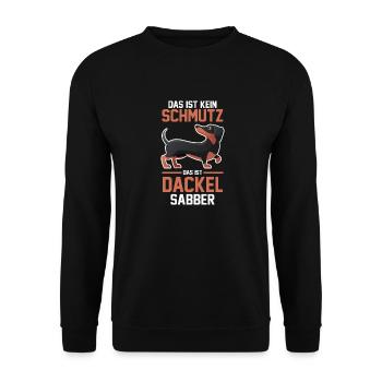 Hund Dackel - Unisex Pullover - Schwarz - Vorne - Alina (178cm) & Michal (187cm)