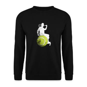 Tennis en fauteuil roulant - Sweat-shirt Unisexe - noir - Devant - Alina (178cm) & Michal (187cm)