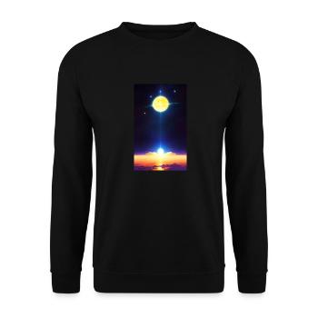 Solar System | Planets | Space | Star - Unisex Sweatshirt - black - Front - Alina (178cm) & Michal (187cm)