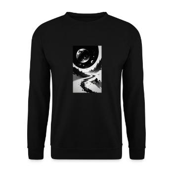 Solar System | Planets | Space | Star - Unisex Sweatshirt - black - Front - Alina (178cm) & Michal (187cm)