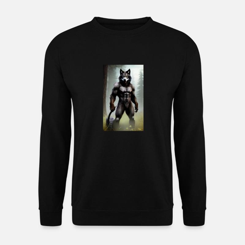 Werwolf | Wolf | Fabelwesen | Monster | Mystisch - Unisex Pullover - Schwarz