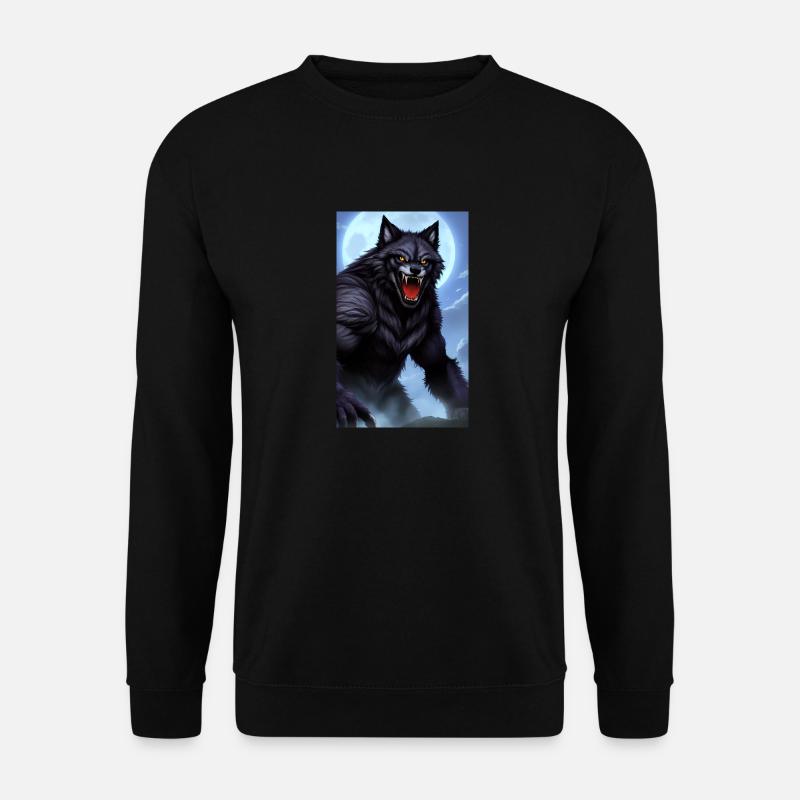 Werwolf | Wolf | Fabelwesen | Monster | Mystisch - Unisex Pullover - Schwarz