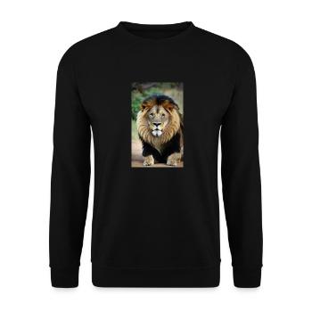 Leo | Animal | Predator | Roar | King | Africa - Unisex Sweatshirt - black - Front - Alina (178cm) & Michal (187cm)
