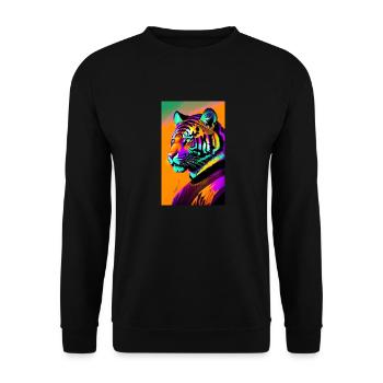 Tiger | Animal | Predator | Roar | King | Asia - Unisex Sweatshirt - black - Front - Alina (178cm) & Michal (187cm)
