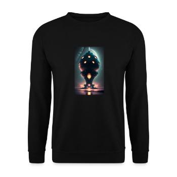 Extraterrestre | OVNI | Vaisseau spatial | PAU | étranger - Sweat-shirt Unisexe - noir - Devant - Alina (178cm) & Michal (187cm)