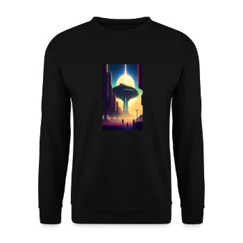Extraterrestre | OVNI | Vaisseau spatial | PAU | étranger - Sweat-shirt Unisexe - noir - Devant - Alina (178cm) & Michal (187cm)