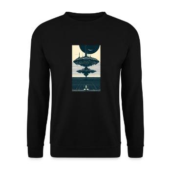 Extraterrestre | OVNI | Vaisseau spatial | PAU | étranger - Sweat-shirt Unisexe - noir - Devant - Alina (178cm) & Michal (187cm)