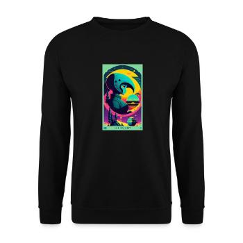 Extraterrestre | OVNI | Vaisseau spatial | PAU | étranger - Sweat-shirt Unisexe - noir - Devant - Alina (178cm) & Michal (187cm)