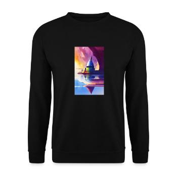 Extraterrestre | OVNI | Vaisseau spatial | PAU | étranger - Sweat-shirt Unisexe - noir - Devant - Alina (178cm) & Michal (187cm)