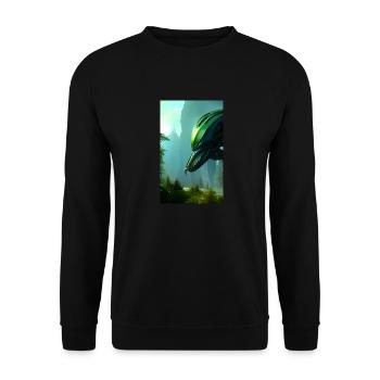 Extraterrestre | OVNI | Vaisseau spatial | PAU | étranger - Sweat-shirt Unisexe - noir - Devant - Alina (178cm) & Michal (187cm)