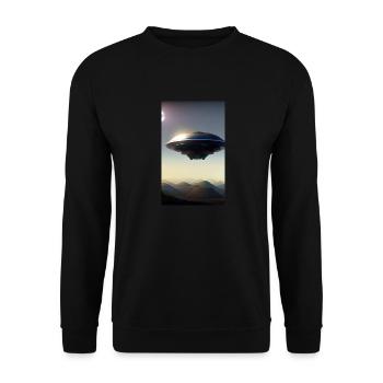 Extraterrestre | OVNI | Vaisseau spatial | PAU | étranger - Sweat-shirt Unisexe - noir - Devant - Alina (178cm) & Michal (187cm)