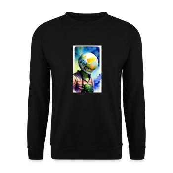 Extraterrestre | OVNI | Vaisseau spatial | PAU | étranger - Sweat-shirt Unisexe - noir - Devant - Alina (178cm) & Michal (187cm)