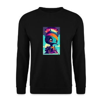 Extraterrestre | OVNI | Vaisseau spatial | PAU | étranger - Sweat-shirt Unisexe - noir - Devant - Alina (178cm) & Michal (187cm)