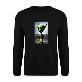 Extraterrestre | OVNI | Vaisseau spatial | PAU | étranger - Sweat-shirt Unisexe - noir - Devant - Alina (178cm) & Michal (187cm)