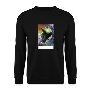 Extraterrestre | OVNI | Vaisseau spatial | PAU | étranger - Sweat-shirt Unisexe - noir - Devant - Alina (178cm) & Michal (187cm)