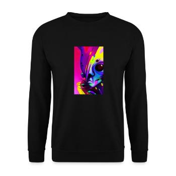 Alien | UFO | Spaceship | UAP | alien - Unisex Sweatshirt - black - Front - Alina (178cm) & Michal (187cm)