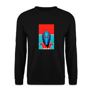 Alien | UFO | Spaceship | UAP | alien - Unisex Sweatshirt - black - Front - Alina (178cm) & Michal (187cm)