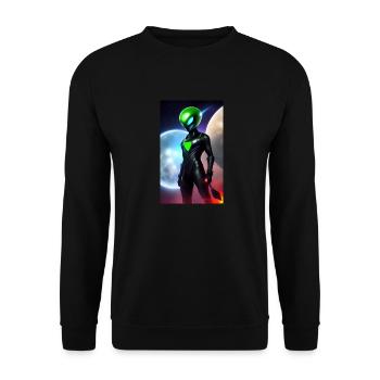 Extraterrestre | OVNI | Vaisseau spatial | PAU | étranger - Sweat-shirt Unisexe - noir - Devant - Alina (178cm) & Michal (187cm)