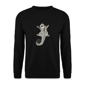 Short-headed glider Sugar Glider - Unisex Sweatshirt - black - Front - Alina (178cm) & Michal (187cm)