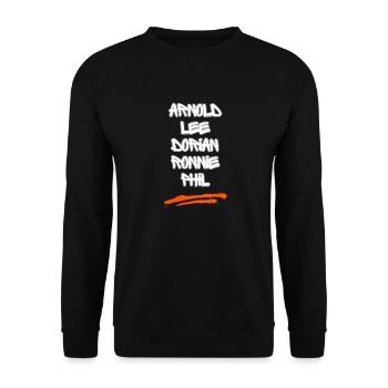 Top 5 Mr O - Unisex Pullover - Schwarz - Vorne - Alina (178cm) & Michal (187cm)