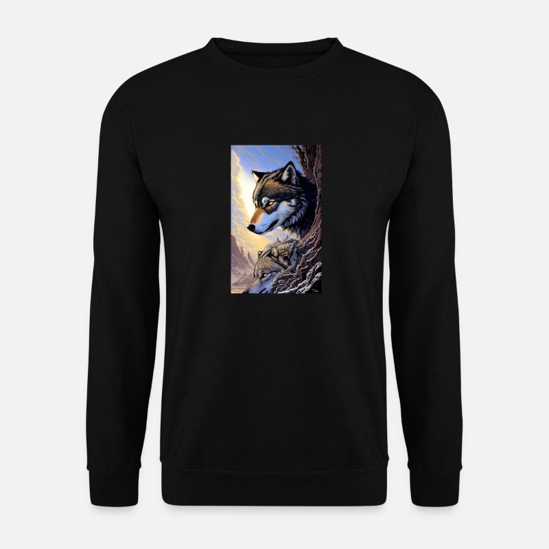 Wolf | Predator | Dog | Mystical - Unisex Sweatshirt - black