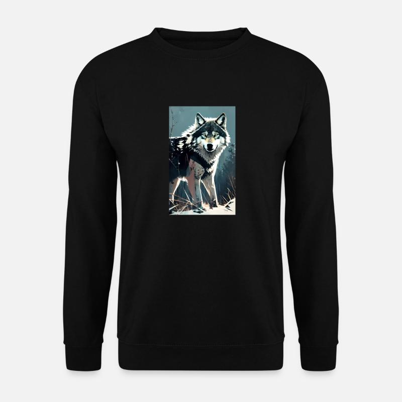 Wolf | Predator | Dog | Mystical - Unisex Sweatshirt - black