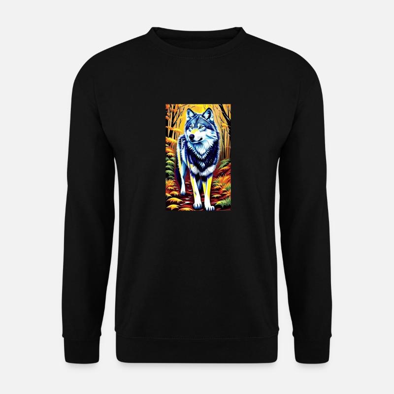 Wolf | Predator | Dog | Mystical - Unisex Sweatshirt - black