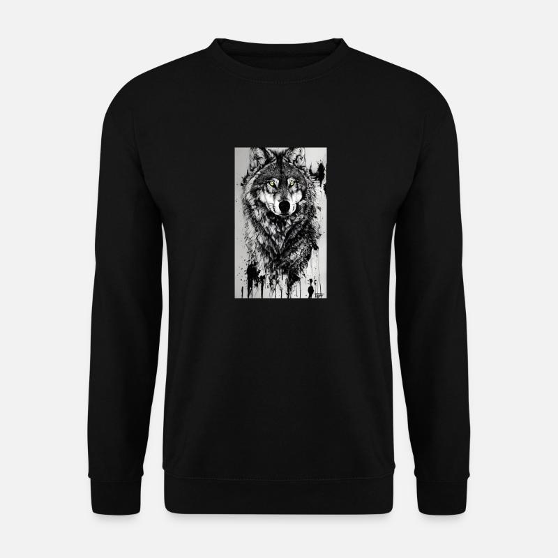 Wolf | Predator | Dog | Mystical - Unisex Sweatshirt - black
