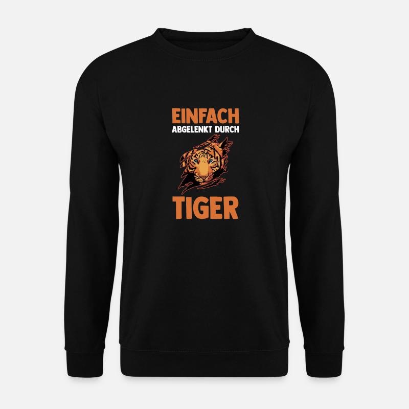 Tiger Motiv - Unisex Pullover - Schwarz