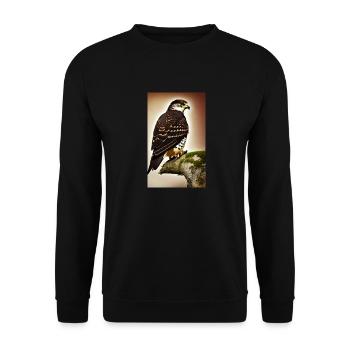 Aigle | Oiseaux | Liberté | Animaux - Sweat-shirt Unisexe - noir - Devant - Alina (178cm) & Michal (187cm)