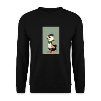 Aigle | Oiseaux | Liberté | Animaux - Sweat-shirt Unisexe - noir - Devant - Alina (178cm) & Michal (187cm)