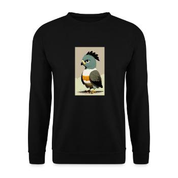 Aigle | Oiseaux | Liberté | Animaux - Sweat-shirt Unisexe - noir - Devant - Alina (178cm) & Michal (187cm)