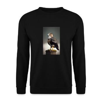 Aigle | Oiseaux | Liberté | Animaux - Sweat-shirt Unisexe - noir - Devant - Alina (178cm) & Michal (187cm)