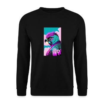 Aigle | Oiseaux | Liberté | Animaux - Sweat-shirt Unisexe - noir - Devant - Alina (178cm) & Michal (187cm)