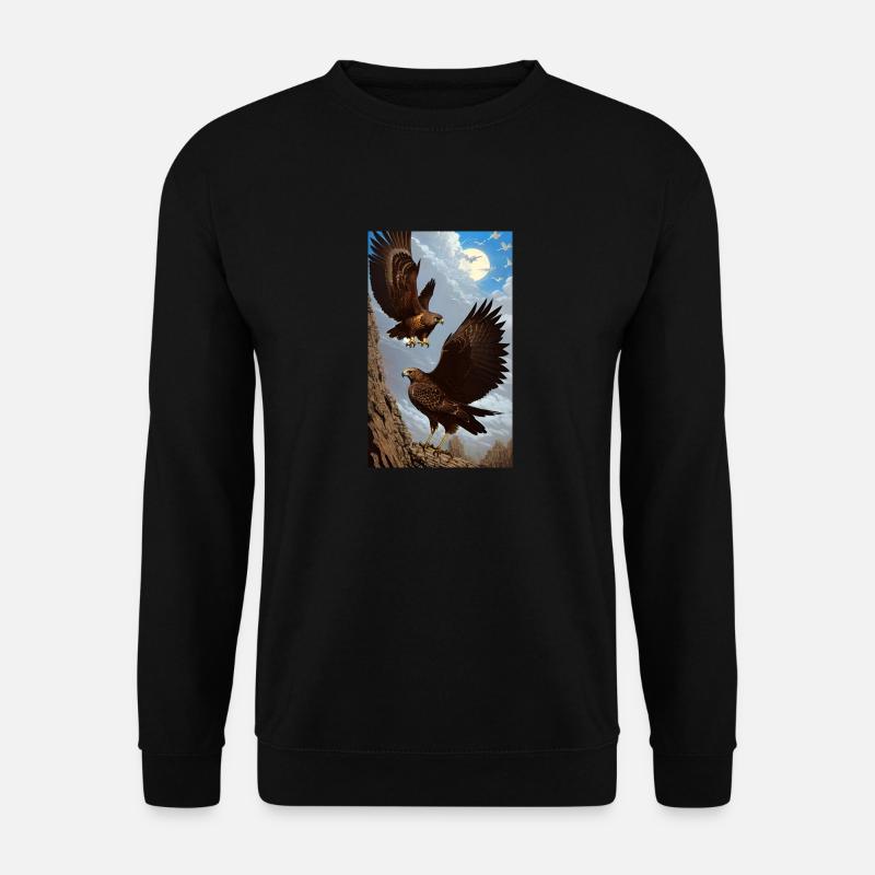 Adler | Vogel | Freiheit | Tiere - Unisex Pullover - Schwarz