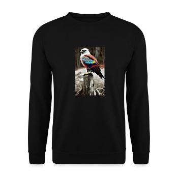 Aigle | Oiseaux | Liberté | Animaux - Sweat-shirt Unisexe - noir - Devant - Alina (178cm) & Michal (187cm)