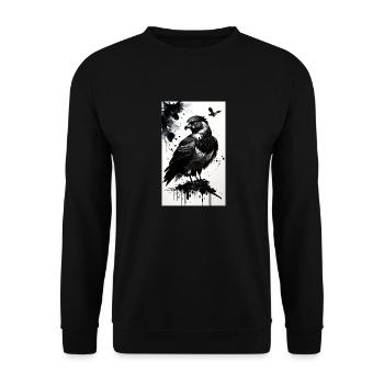 Aigle | Oiseaux | Liberté | Animaux - Sweat-shirt Unisexe - noir - Devant - Alina (178cm) & Michal (187cm)