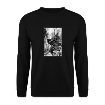 Aigle | Oiseaux | Liberté | Animaux - Sweat-shirt Unisexe - noir - Devant - Alina (178cm) & Michal (187cm)