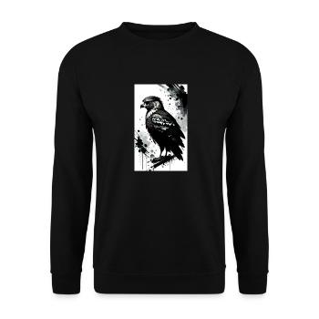 Aigle | Oiseaux | Liberté | Animaux - Sweat-shirt Unisexe - noir - Devant - Alina (178cm) & Michal (187cm)