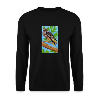 Aigle | Oiseaux | Liberté | Animaux - Sweat-shirt Unisexe - noir - Devant - Alina (178cm) & Michal (187cm)