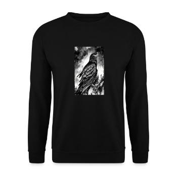 Aigle | Oiseaux | Liberté | Animaux - Sweat-shirt Unisexe - noir - Devant - Alina (178cm) & Michal (187cm)