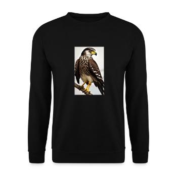 Aigle | Oiseaux | Liberté | Animaux - Sweat-shirt Unisexe - noir - Devant - Alina (178cm) & Michal (187cm)