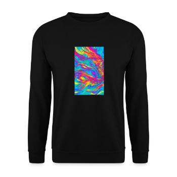 Lignes | Lignes ondulées | Symboles | Modèle - Sweat-shirt Unisexe - noir - Devant - Alina (178cm) & Michal (187cm)