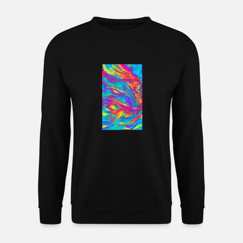Lignes | Lignes ondulées | Symboles | Modèle - Sweat-shirt Unisexe - noir