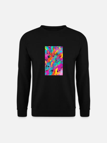 Lines | Wavy lines | Symbols | Pattern - Unisex Sweatshirt - black