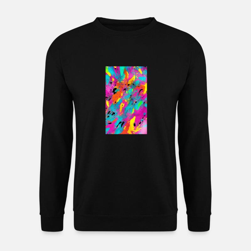 Lines | Wavy lines | Symbols | Pattern - Unisex Sweatshirt - black