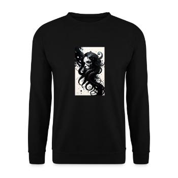Woman | Face | Girls | Anime | mystical - Unisex Sweatshirt - black - Front - Alina (178cm) & Michal (187cm)