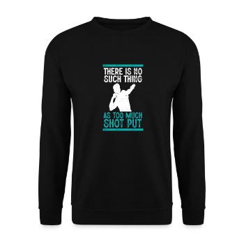 Kugelstoßen Werfen Leichtathletik - Unisex Pullover - Schwarz - Vorne - Alina (178cm) & Michal (187cm)